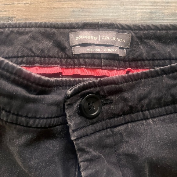 Dockers Black Shorts with Button Detail - Picture 3 of 6